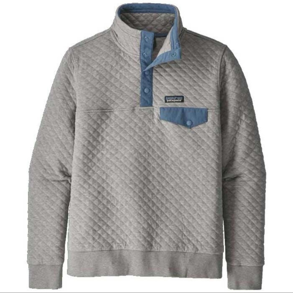 Patagonia Women’s Organic Quilt Snap-T Drifter Grey w/Woolly Pullover, XL